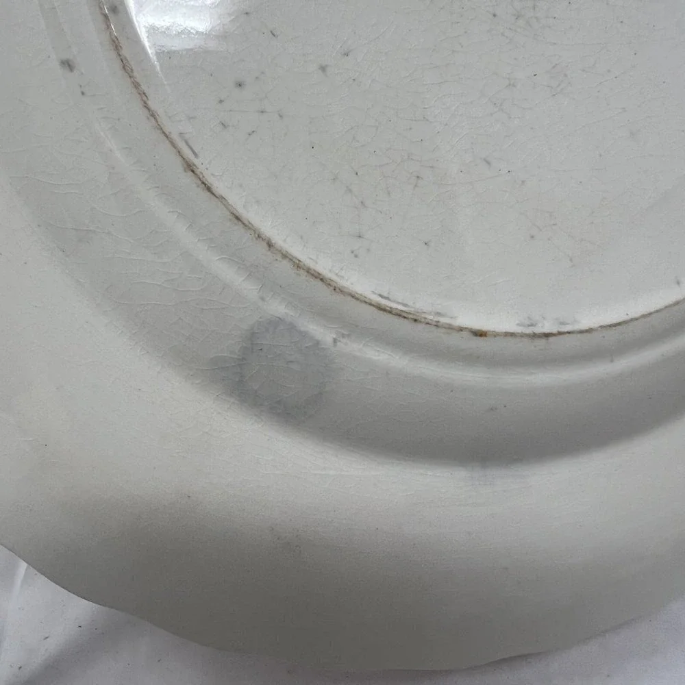 Spode Copeland Mandarin Luncheon Plate Red White Chelsea No Trim 9‎ Inch B VTG